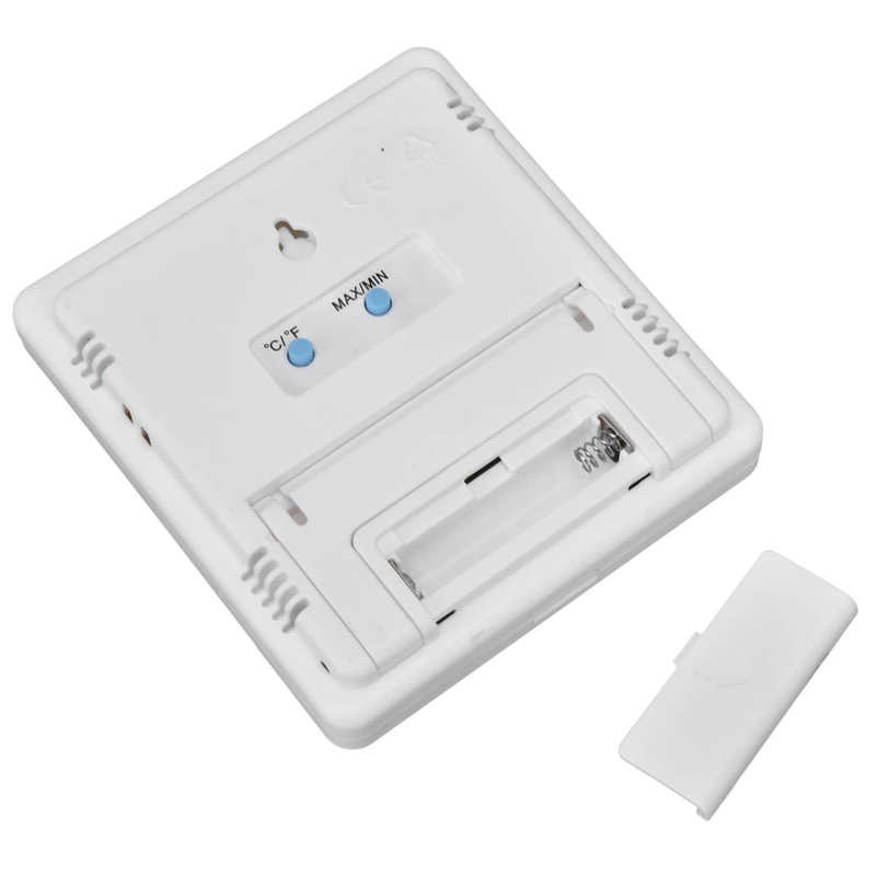 Room Temperature Monitor LED Light Backlight Display Alarm Clock Function 24 Hour Automatic Recording Humidity Sensor