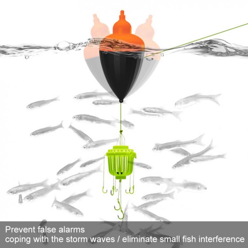 Galleggiante da pesca 50g Smart Sensor Elettrica Galleggiante Da Pesca Luce Stroboscopica Luminoso Mare Roccia Pesca Alla Carpa Galleggiante