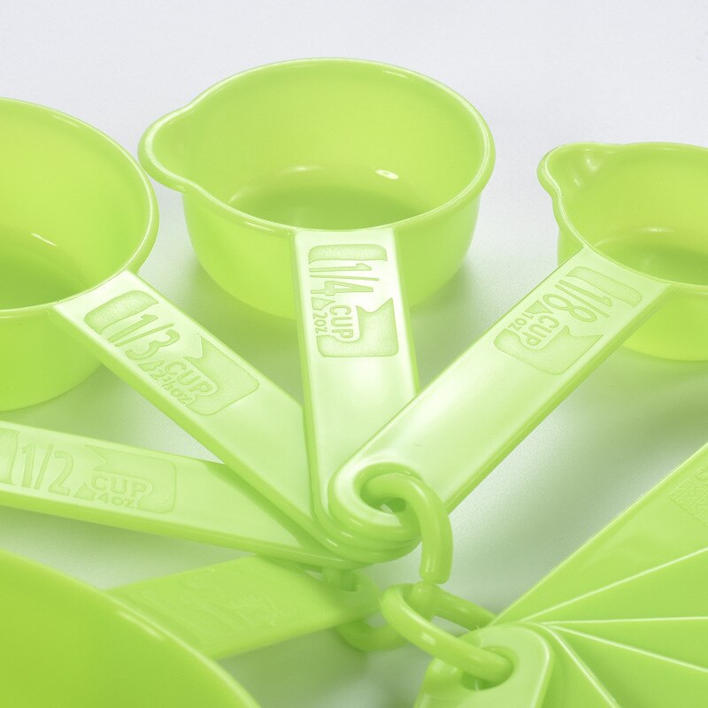 Juego de tazas y cucharas medidoras, juego de 11 unidades de plástico, juego de tazas medidoras con combinación apilable, accesorios de cocina