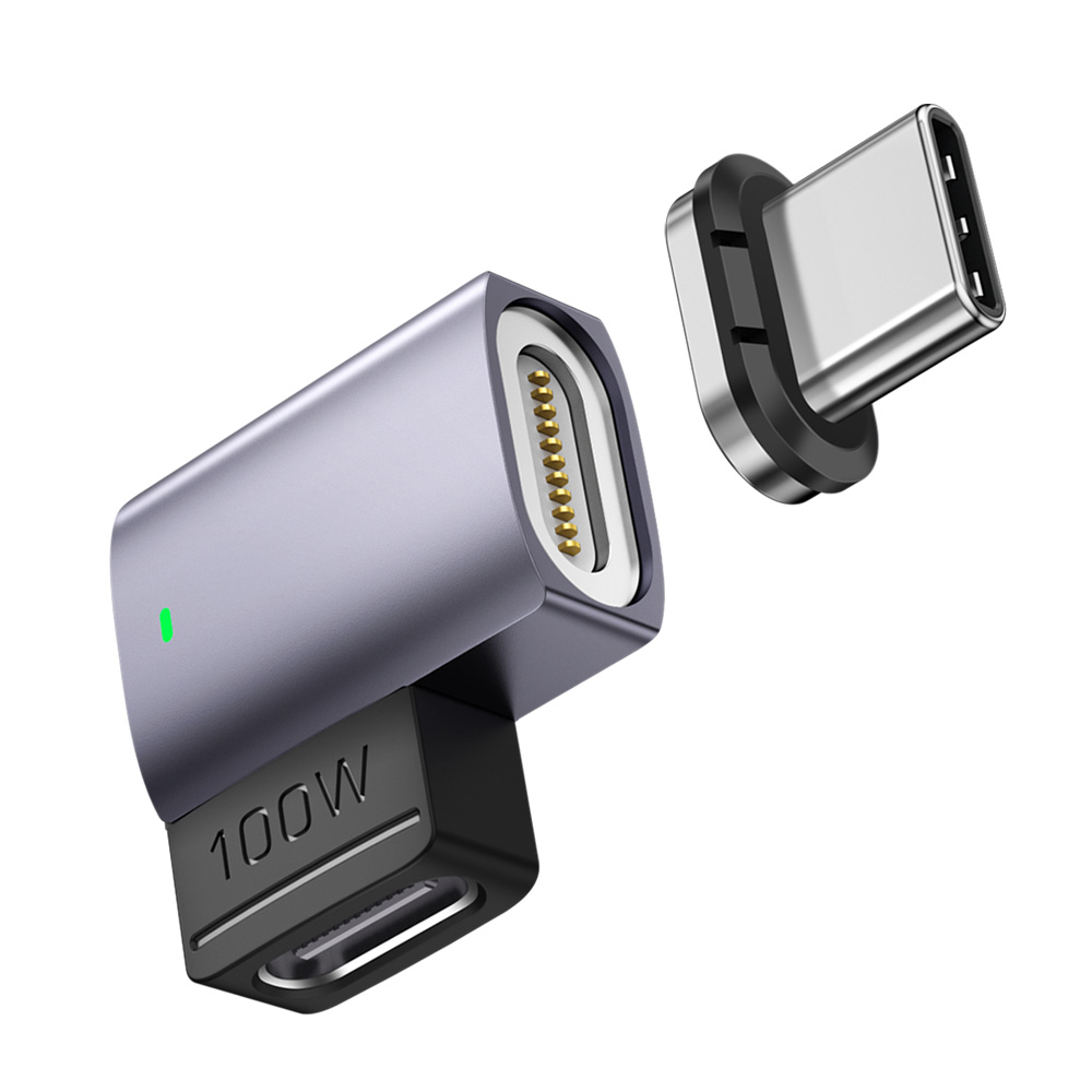 Magnetic USB C Adapter Support USB PD 100W Quick Charge, 480Mbp/s Data Transfer,Compatible for MacBook and Mostly USBC Devices