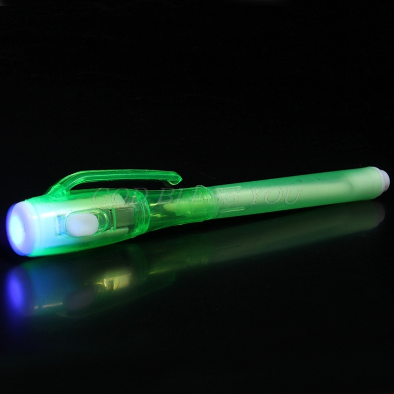 Rotulador fluorescente con luz UV negra, rotulador fluorescente de tinta Invisible, 12 Uds.