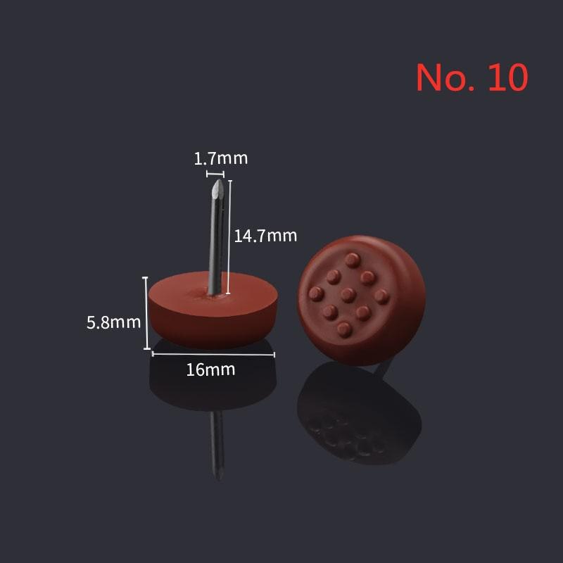 20 Stks/partij 10Mm/14Mm/17Mm Meubels Plastic Voet Nail Sofa Tafel En Stoel Kruk Nylon vocht Proof Antislip Pad Geluid Anch: No. 10