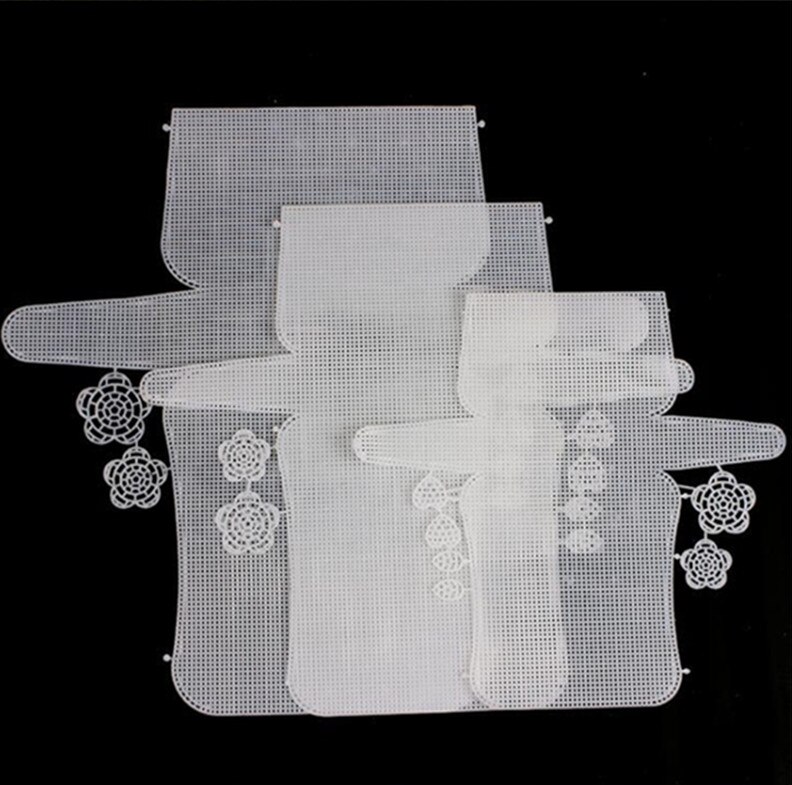 Weven Plastic Mesh Sheet Breien Voering Accessoires Wol Garen Chenille Fluwelen Diy Hok Tas Trim Gereedschap Knit Helper