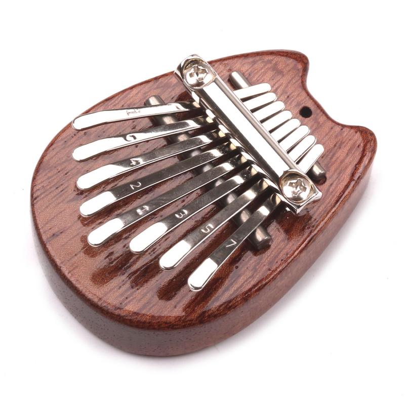 8 Toetsen Kalimba Duim Piano Toetsenbord Muziekinstrumenten Met Leren Boek Kalimba Piano Kerstcadeau: A