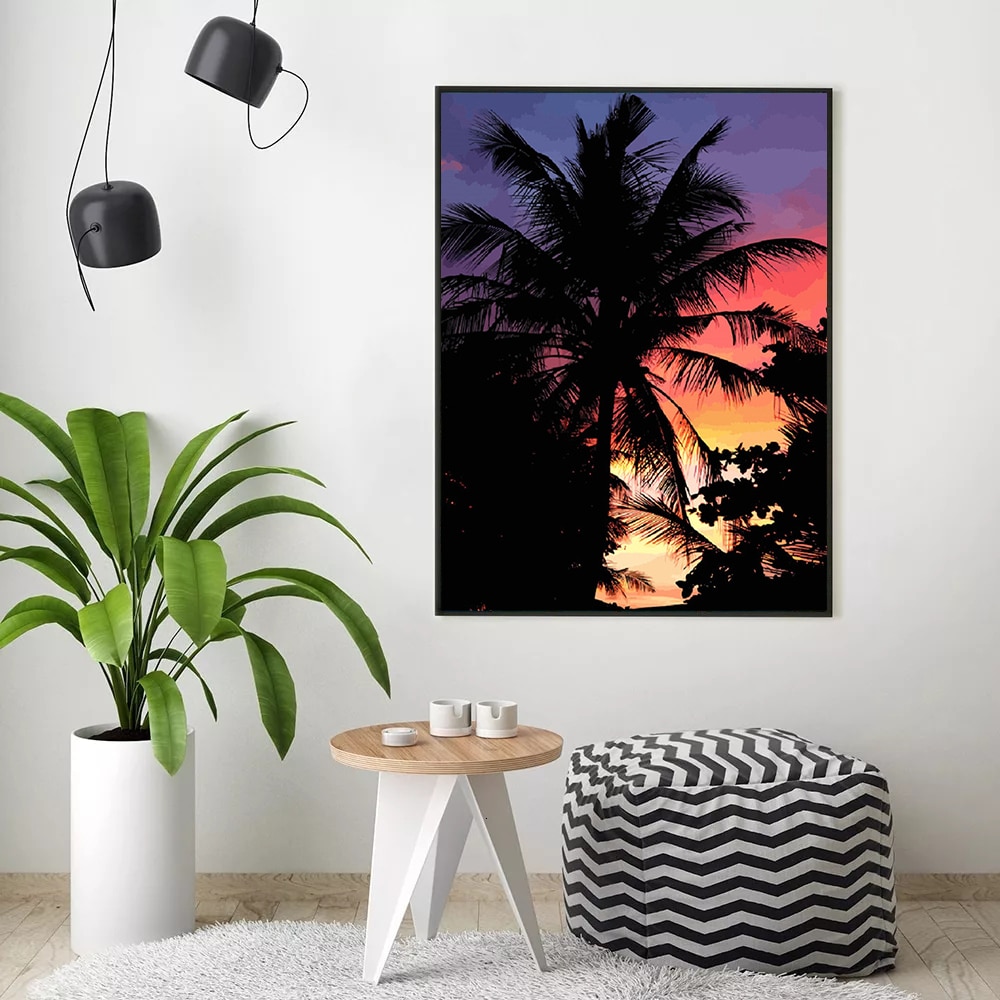 HUACAN Picture By Numbers Landscape Painting Kits Drawing Canvas HandPainted Summer Home Decoration Art