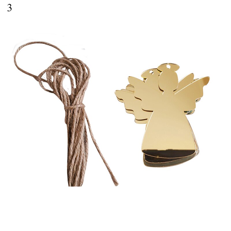Kerst decoratie creatieve spiegel sticker gold sliver acryl spiegel stickers festival party stickers miroir: 3