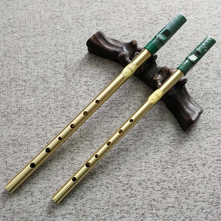HUIOP Ierse Fluitje Traditionele Tin Penny Whistle 6 Gaten Fluit Wind Muziek Instrument voor Beginners Intermediates & Experts- Sleutel van C,Blaasmuziekinstrument