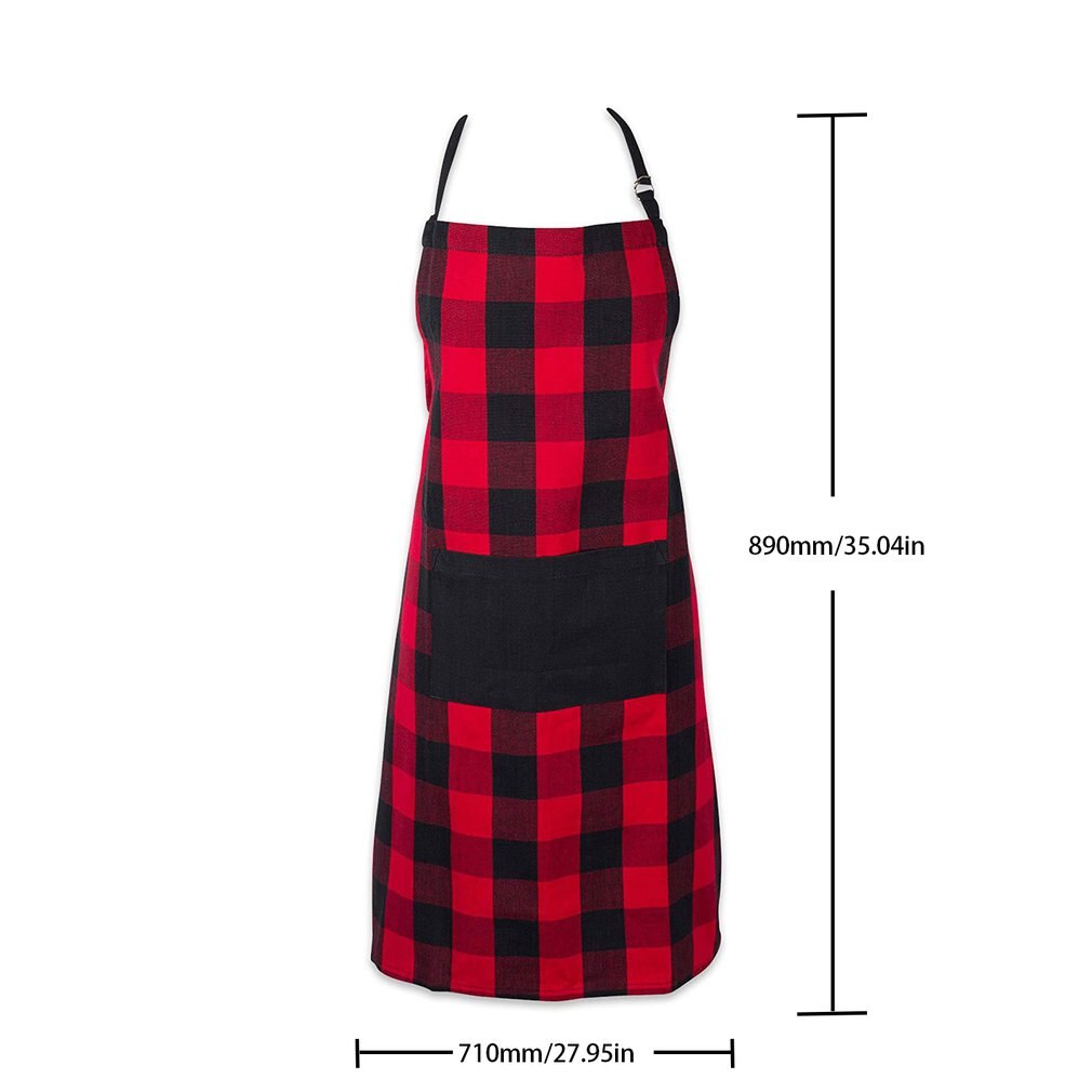 Plaid Apron Hanging Neck Kitchen Waterproof Oil-Proof And Antifouling Restaurant Apron Sleeveless Apron: B