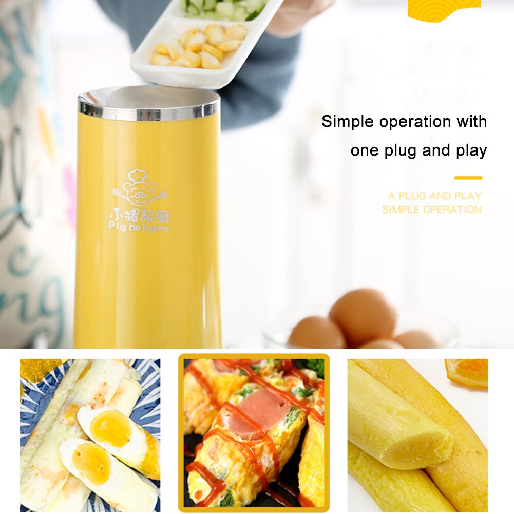 Automatique électrique oeuf maître cuiseur unique Tube petit déjeuner brouillé oeuf saucisse chaudière oeuf Sandwich rouleau facile Omelette cuiseur