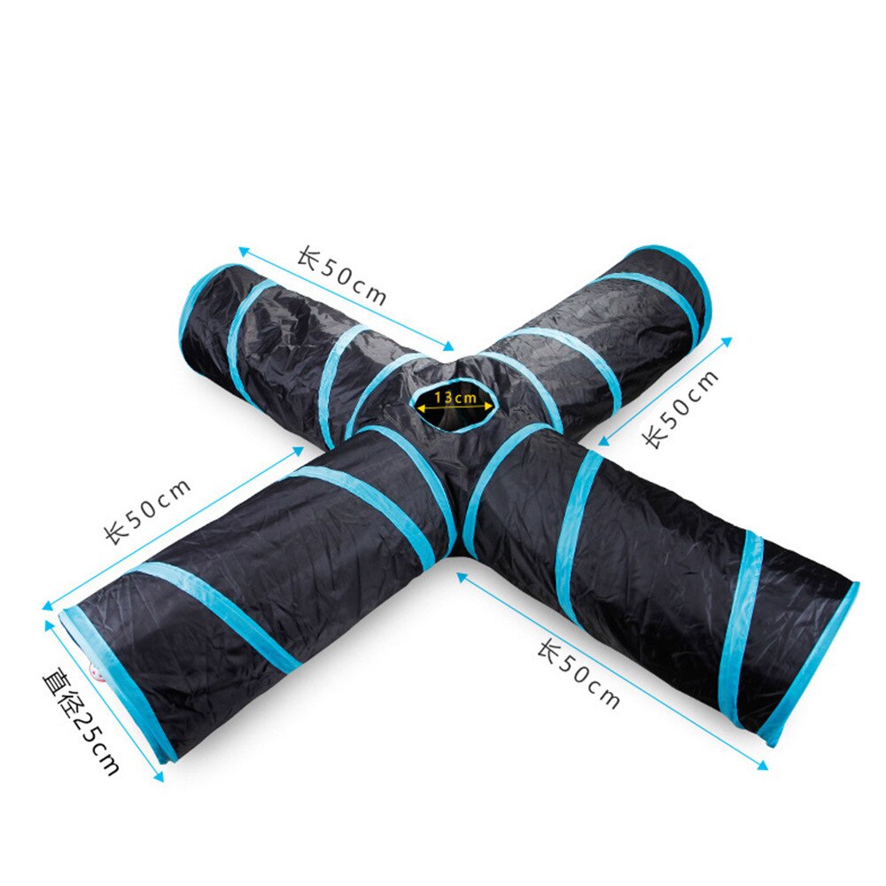 Cat Toys Tunnel Foldable Pet Cat Kitty Pet Training Interactive Fun Toy Tunnel Bored For Puppy Kitten Rabbit Play Tunnel Tube: K