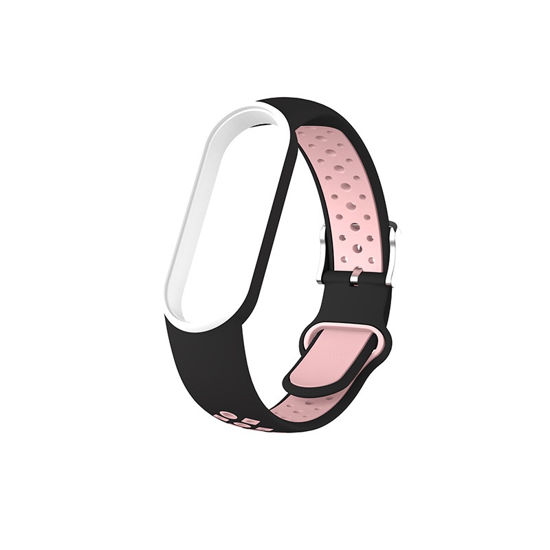 Para Xiaomi Mi Band 7/6/5/4/3 Correa de doble Color pulsera de silicona reemplazo para Xiaomi Band 4 MiBand 5 6 correas: 20 / Beige