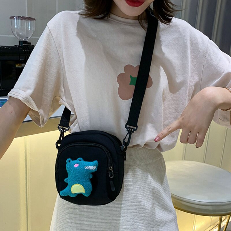 Søt liten dinosaur messenger bag jente liten fresh wild canvas bag