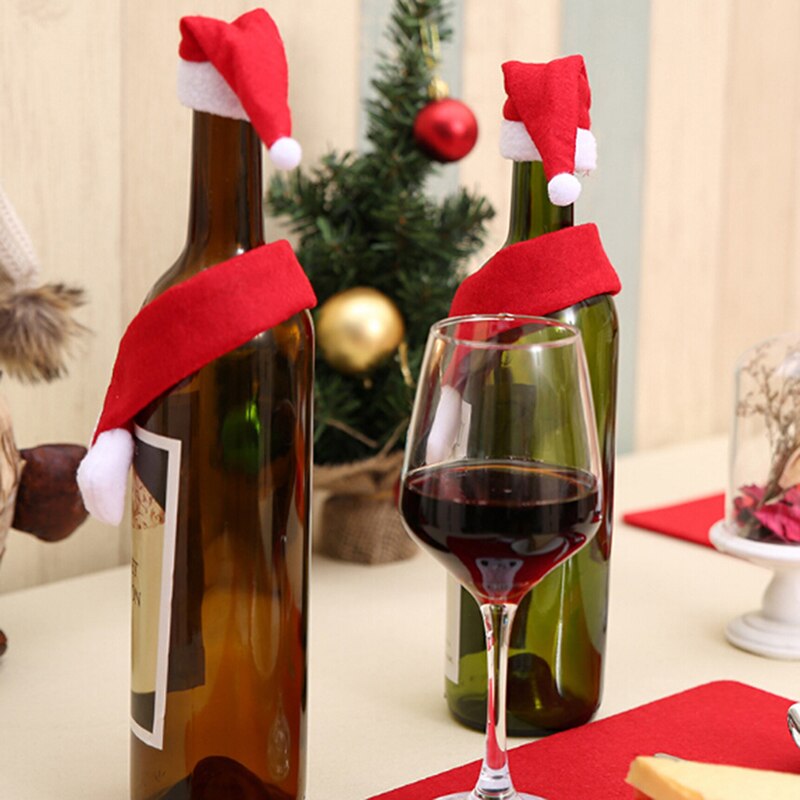 Julepynt festival glas hat tørklæde rødvin flaske begivenhed fest forsyninger xmas