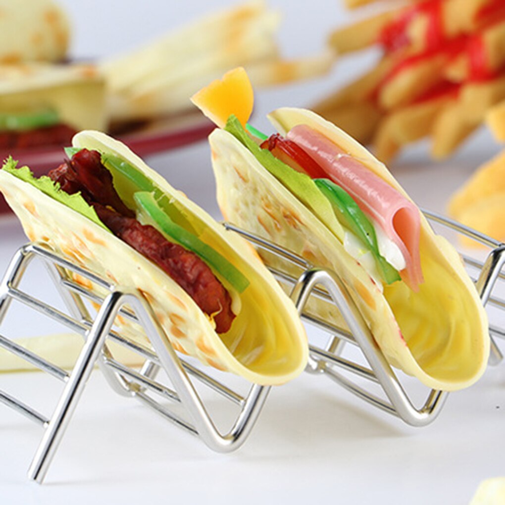 Brand Taco Holder Taco Stand Stainless Steel Rustproof Rack Bracket Tray Style for Baking Dishwasher