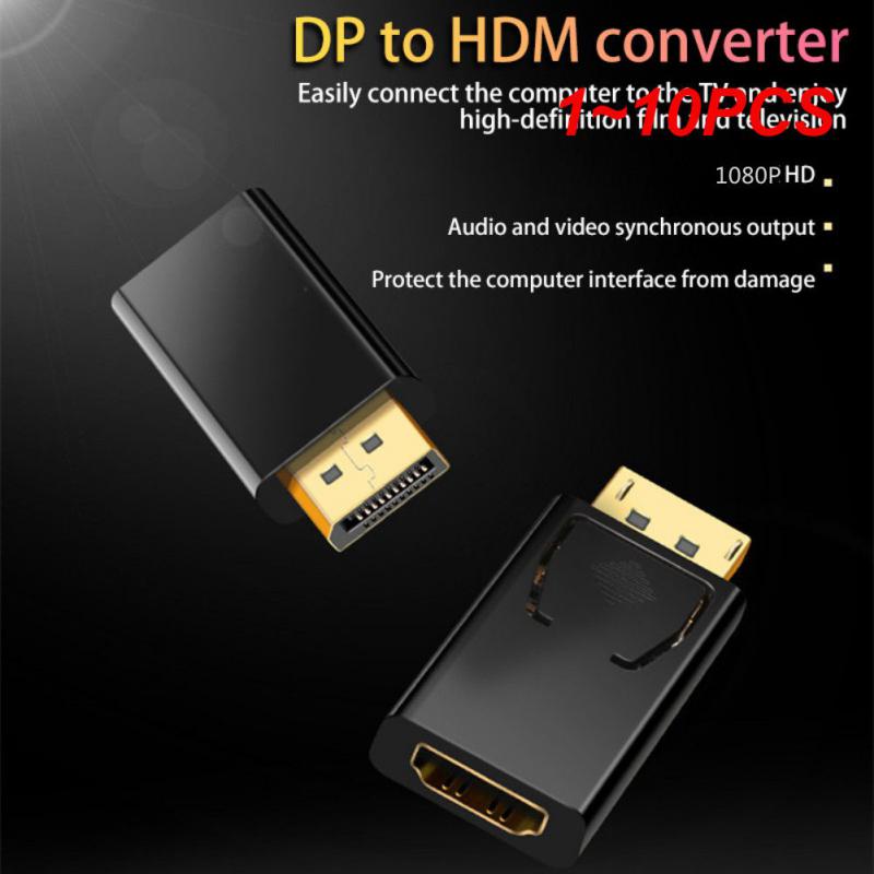 1 ~ 10pcs dp zu hdmi-kompatibler Adapter für PC-TV-Kabel Computer Monitor Konverter vergoldet/vernickelt Stecker Displayport USB-Adapter