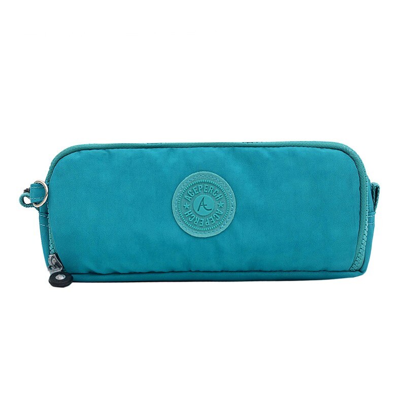 ACEPERCH Toevallige Etui Kawaii Grote Capaciteit Haar Schaar Zakken Pen Case Levert Potlood Schooltas Box Pouch Briefpapier: Lake Green