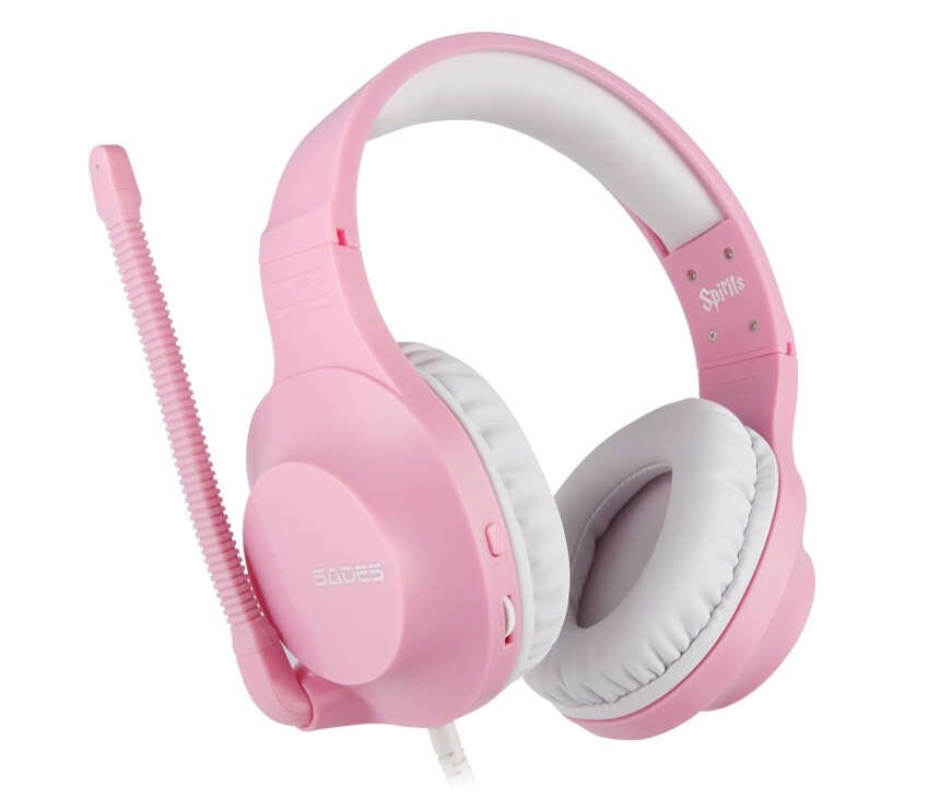 SADES spirit – casque de jeu pour PC/ordinateur portable/PS4/XBOX ONE (Version )/Mobile /VR blanc: pink