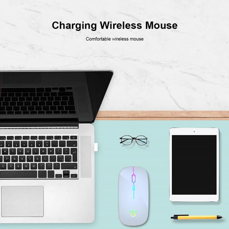 Wireless Ultra Slim Optical Mouse USB Rechargeable 10m For PC Laptop Notebook