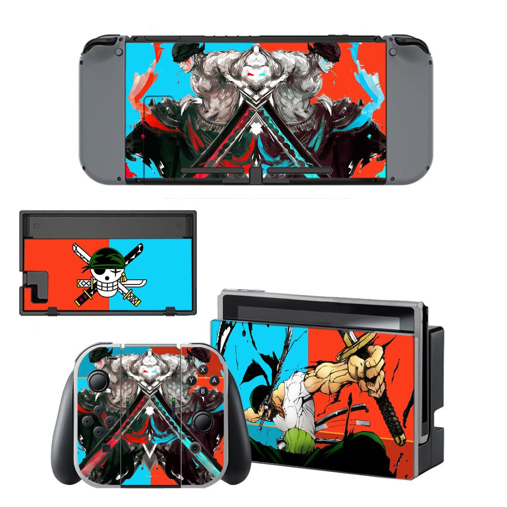 One Piece Luffy Screen Protector Sticker Skin for Nintendo Switch NS Console Dock Charger Stand Holder Joy-con Controller Vinyl: YSNS2628