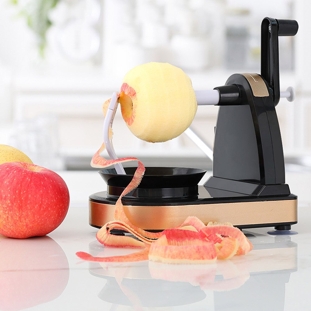 Éplucheuse de fruits et de pommes, multifonction, rotative, à manivelle, coupe manuelle, Gadget de cuisine