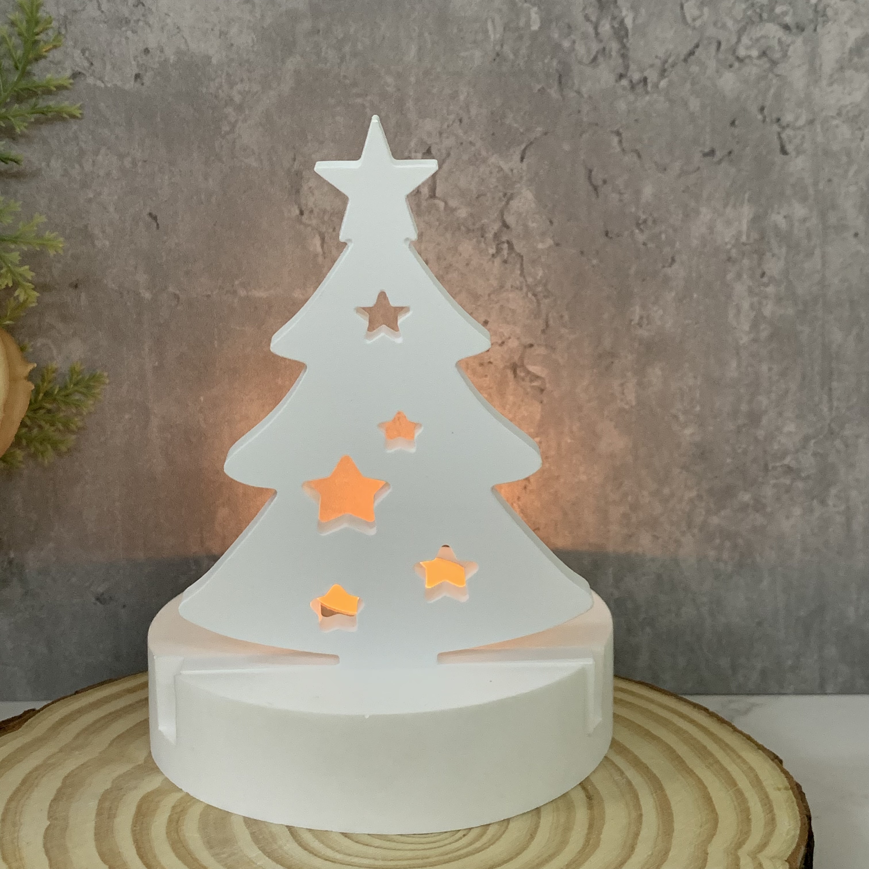 Serie natalizia portacandele stampo in silicone fai da te pupazzo di neve alce casa candeliere ornamento stampo in resina artigianato in gesso 3D decorazioni per la casa