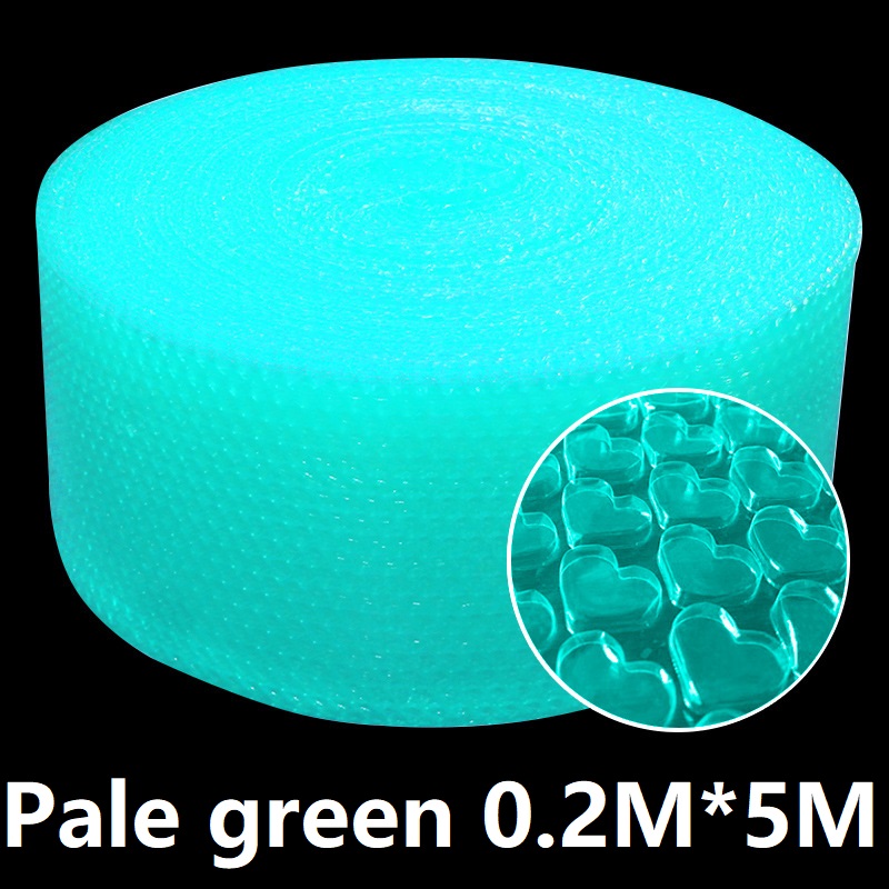 0.2*5m bufferemballasje hjerte bobleplast bobleplast boblepapir skumrull for emballasje bufferinnpakningspose: Rosa