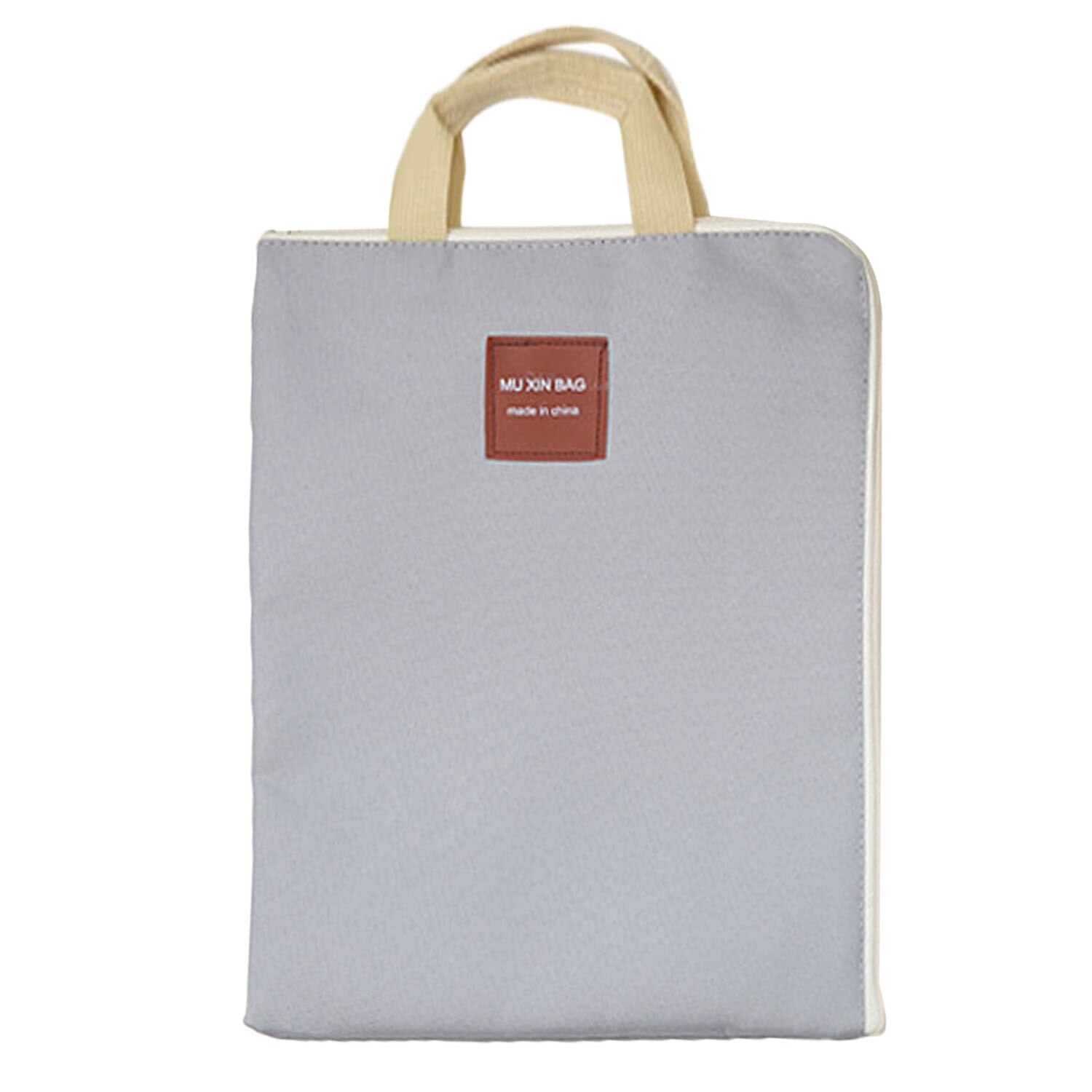 A4 Size Nylon Document Bags Organizer with Handles Waterproof for Office School Business 13inch Laptop Tablet Cell Phones: Gray