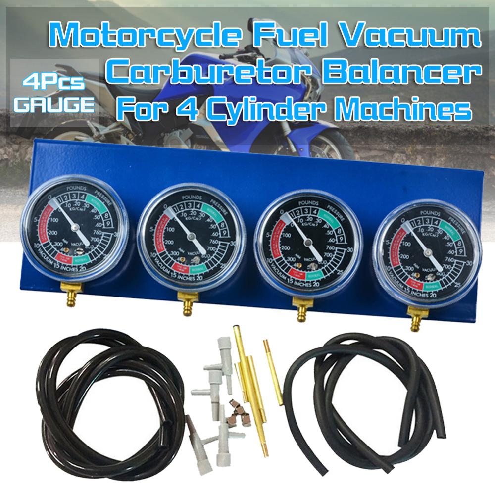 Motorcykel brændstof vakuum karburator synkroniseringsværktøj til carb sync gauge 4 cylinder til motorcykel motorcykel kulhydrater