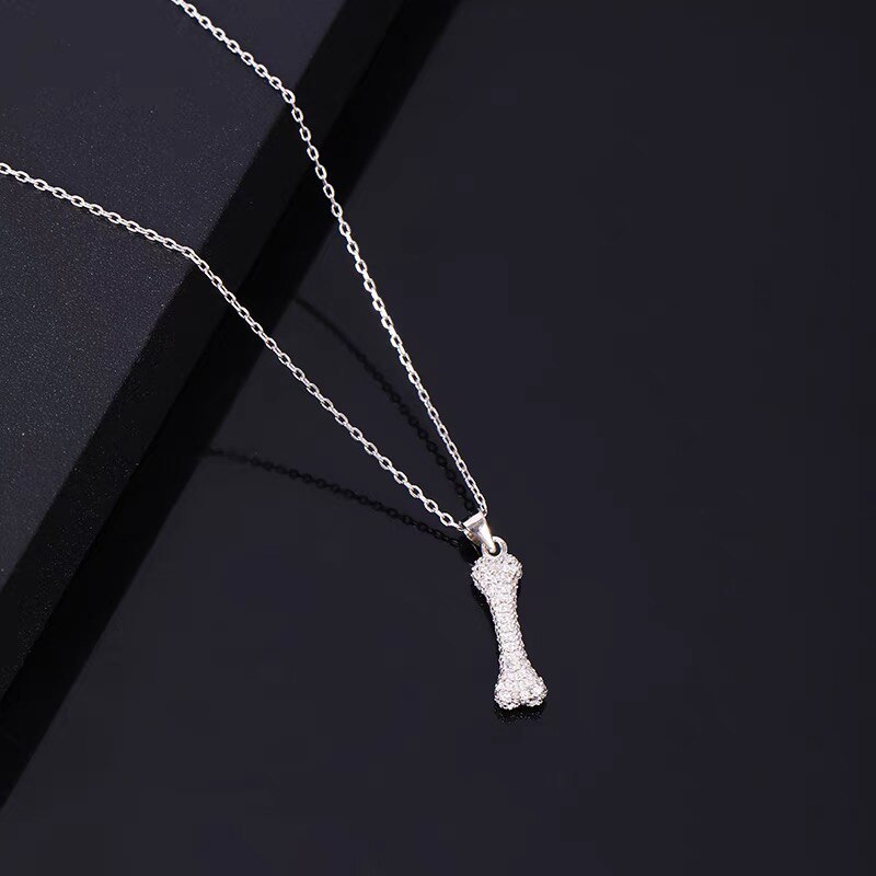 925 Sterling Zilver Hond Een Bone Ketting Voor Vrouwen Niche Licht Luxe Zirkoon Sleutelbeen Chain Party Accessoires