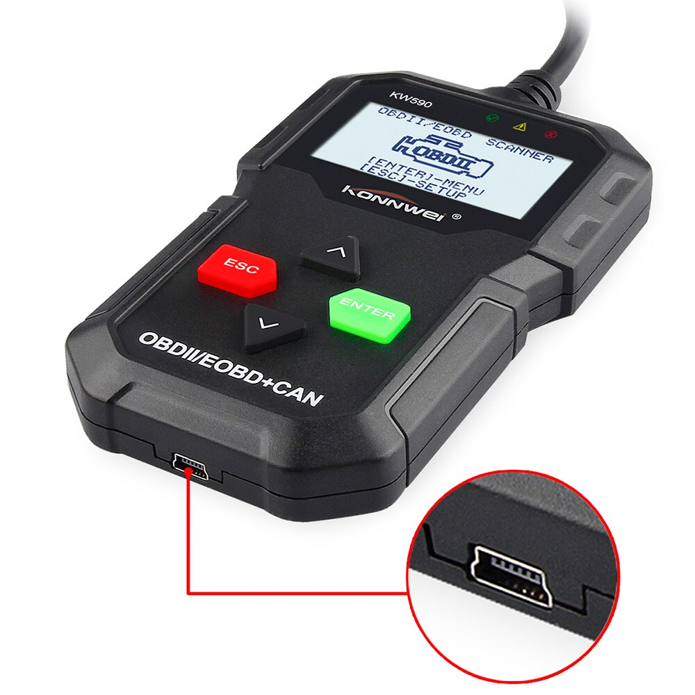 KONNWEI KW590 OBD2 Scanner Diagnostic Scanner OBD 2 Code Reader Auto Scanner better than elm327 KONNWEI KW590