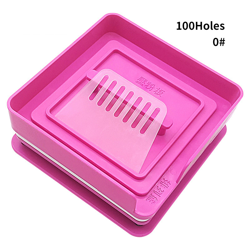 0 # 200 Hole ABS Capsule Machine Capsule FIlling Tool Manual Capsule FIlling Machine 6 Piece Set