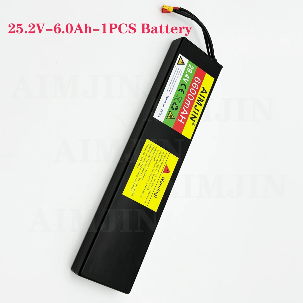 Batteria ricaricabile agli ioni di litio 7S2P 25,2 V 6000 mAh con BMS per scooter elettrico 29,4 V + caricabatterie: Viola