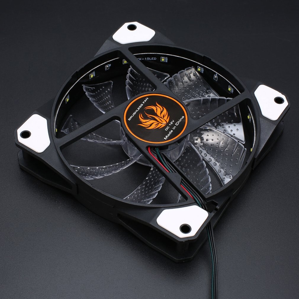 120mm LED Ultra Silent Computer PC Case Fan 15 LEDs 12V Easy Installed