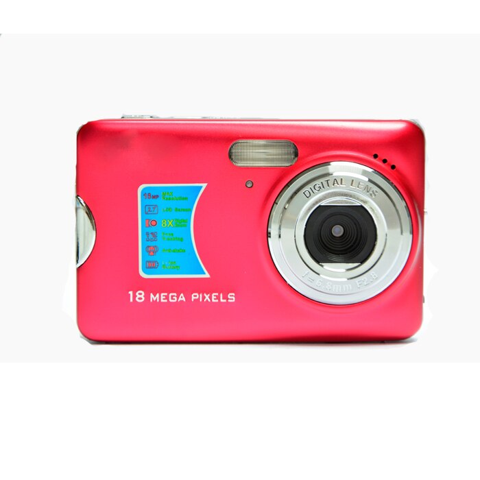 Winait 18MP Digital Camera 2.7" TFT LCD Display SD Card Memory Max To 32GB: Red / add 32gb card