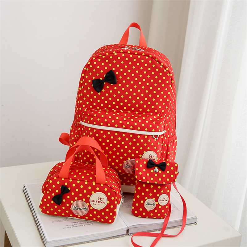 3er -einstellen niedliche bedruckte schulranzen für mädchen und freundlicher, wasserdichte schulrucksäcke aus Nylon, kinderrucksack, mochila infantil: verrotten
