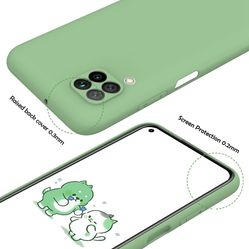 Soft Silicone Case For huawei p40 lite Case Candy Color TPU Back Cover For Hawei Coque Huawei Nova 6se Nova6 SE 5G Cover Etui