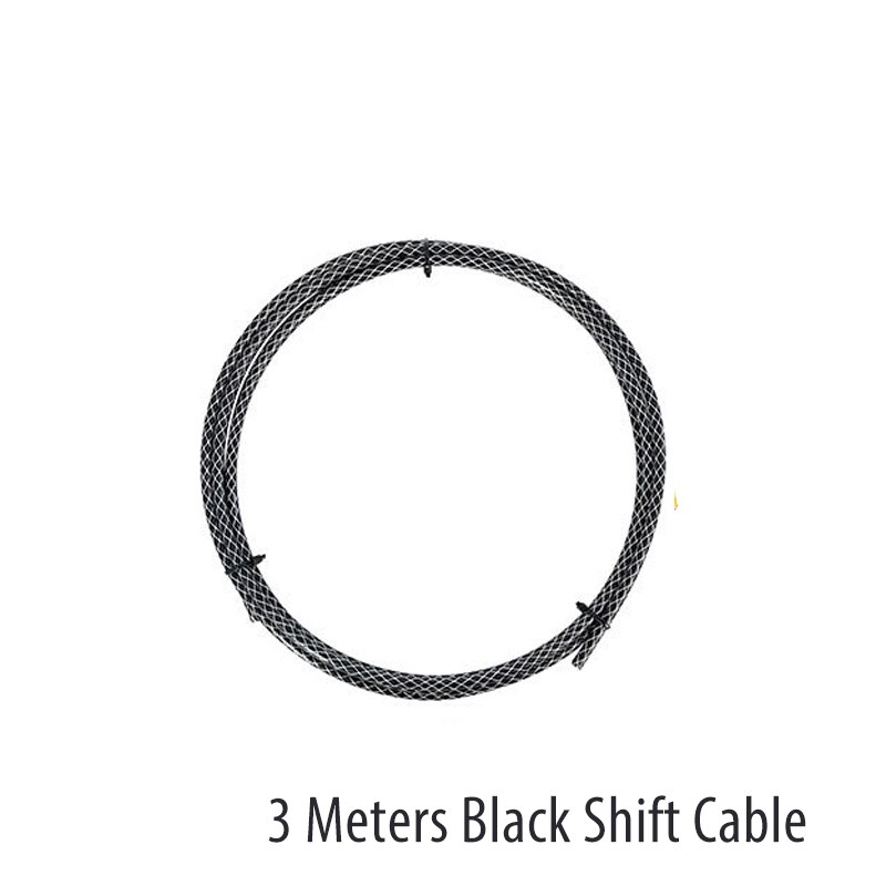 3 Meters DIY Braided Slick Lube Bike Derailleur Shift Brake Cable Housing Line Kit For Mountain Road BMX Bicycle: Black Shift Cable