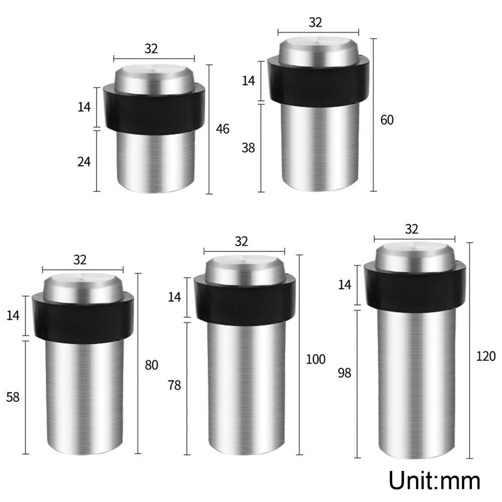 Stainless Steel Anti-collision Door Stopper Stainless Steel Round Resistance Home Door Floor Wall Protector Door Catcher Stops