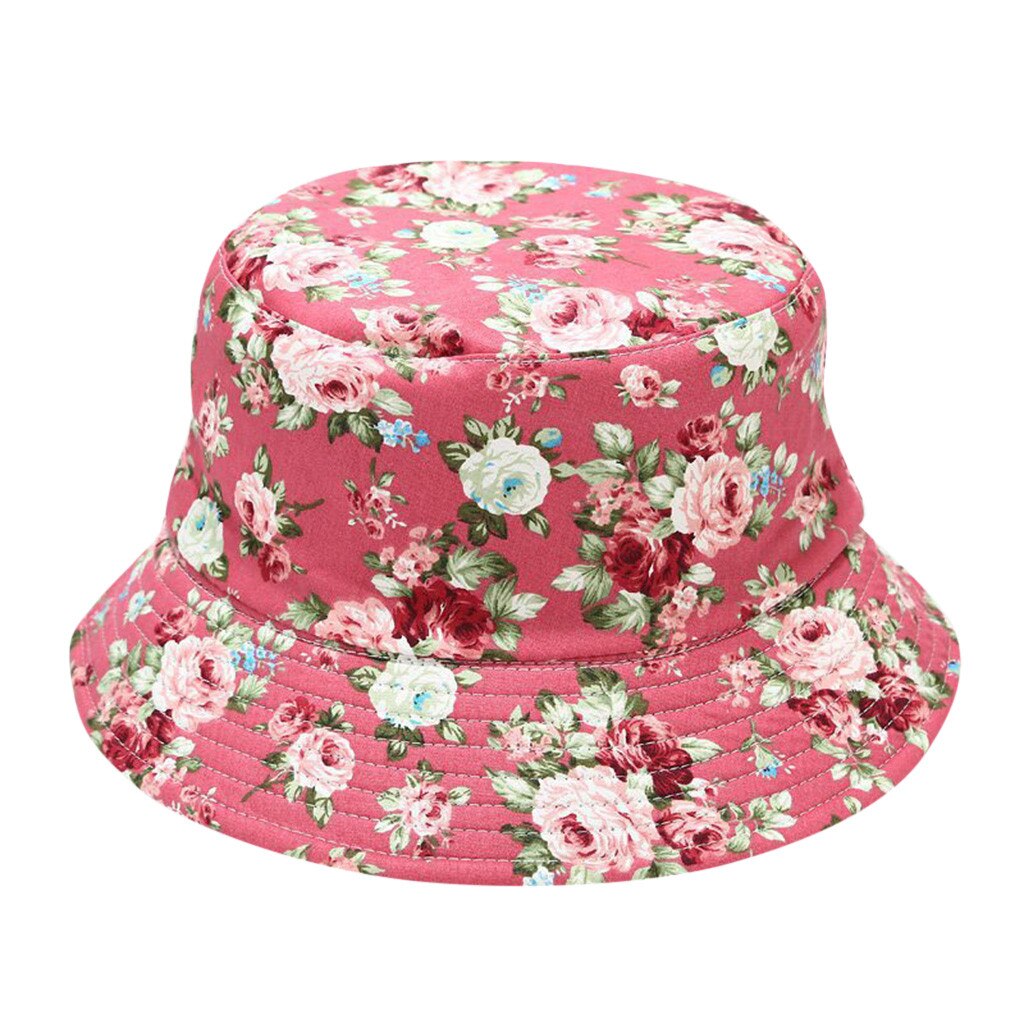 Unisex Foldable Bucket Hat Beach Sun Hat Fisherman Hat Unisex Men Women Floral Sun Hat Outing Two-sided Bucket Caps #z: H