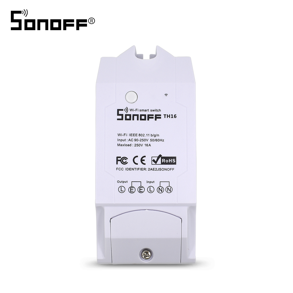 Itead Sonoff TH16 Draadloze Schakelaar Automatisering Module Temperatuur Vochtigheid Sensor Wifi Afstandsbediening Voor Smart Home 16A 3500W