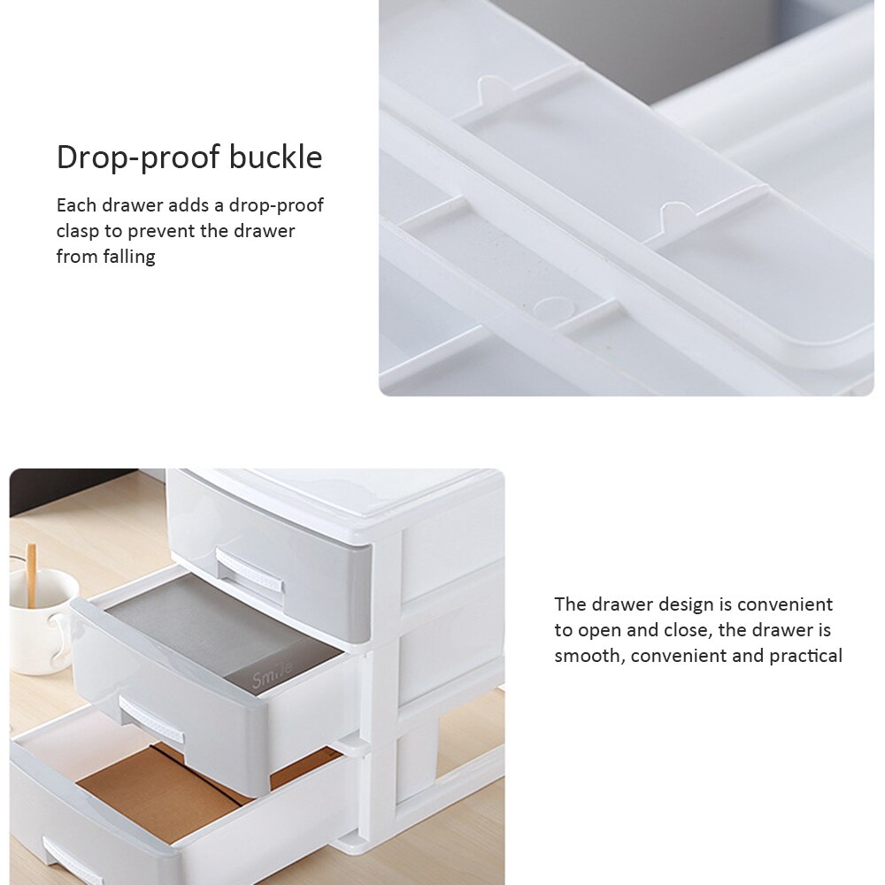 3 Layers Drawer Storage Cabinet Makeup Storage Cabinet Desktop Storage Cabinet Desk File Finishing Box Storage Box For Office