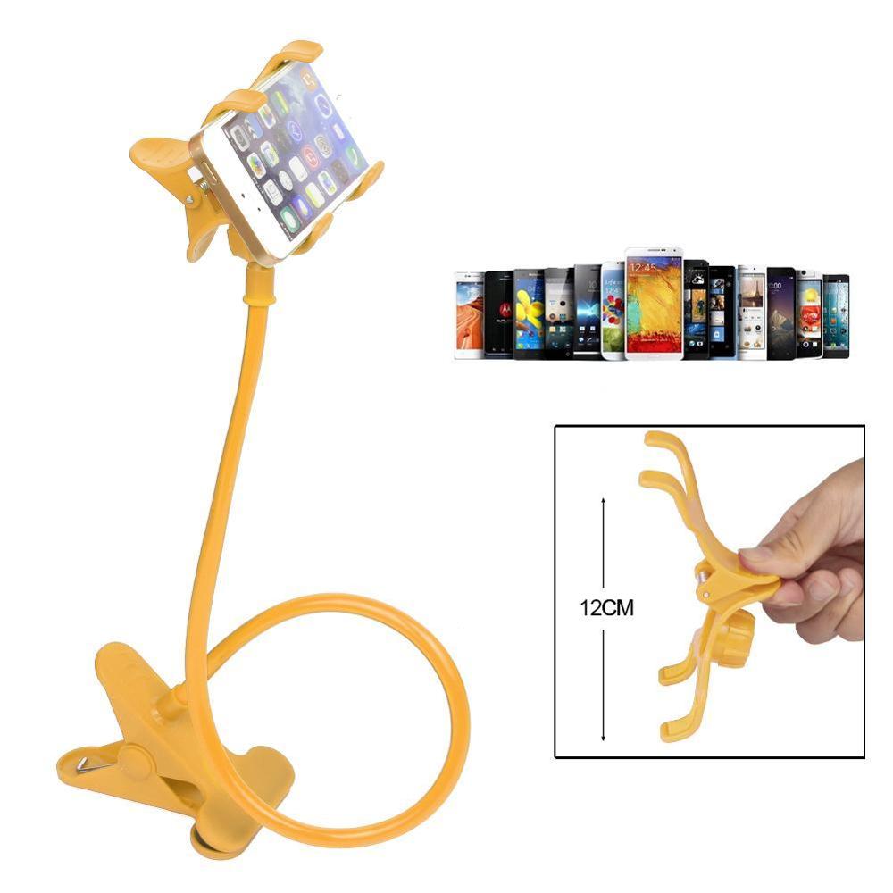 360 rotierenden flexibel Lange Arme praktisch Halfter Schreibtisch-Bett Faul Halterung Mobilen Ständer Unterstützung Für iPhone IPad Samsung Redmi: Gelb
