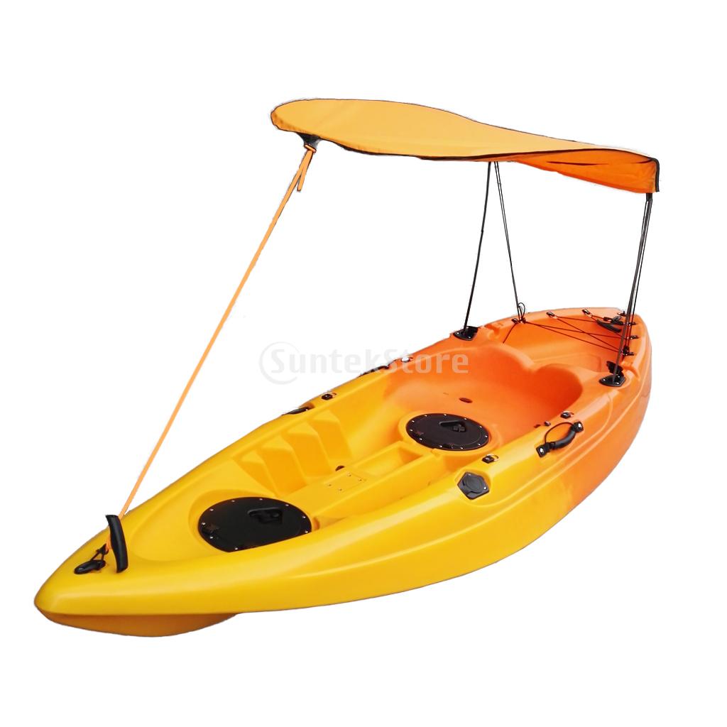 Universal Single Kayak Canoe Sun Shade Awning Canopy - Orange