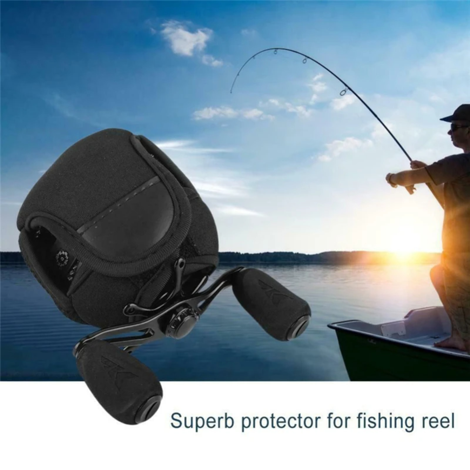 Carretel de pesca carretel de arremesso capa protetora neoprene portátil isca fundição carretel equipamentos de pesca