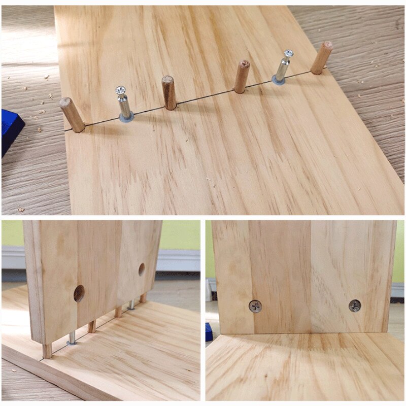 Conector de tuerca de rueda para muebles de carpintería, pasadores de espiga de madera, tornillo fijador para empalme de madera, 100 piezas