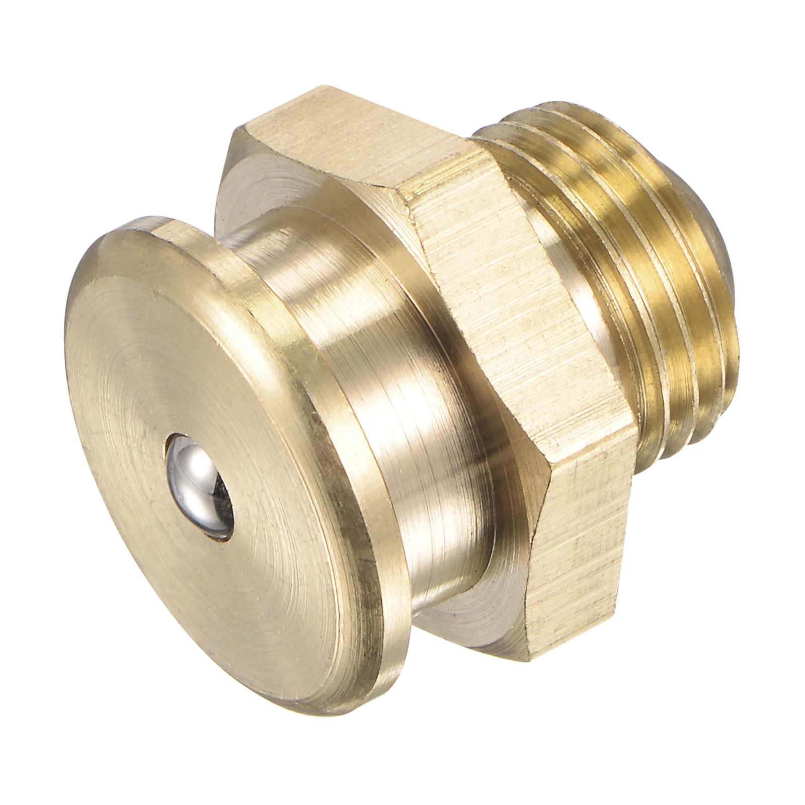Uxcell Brass Push Button Grease Oil Cup M16x1.5 Male Thread Ball Oiler for Lubrication System