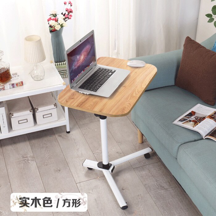 Louis Einfache Laptop Schreibtisch Faul Heben Schreibtisch Mobilen Klapp Nachttisch Sofa Seite Tisch: S8 wood