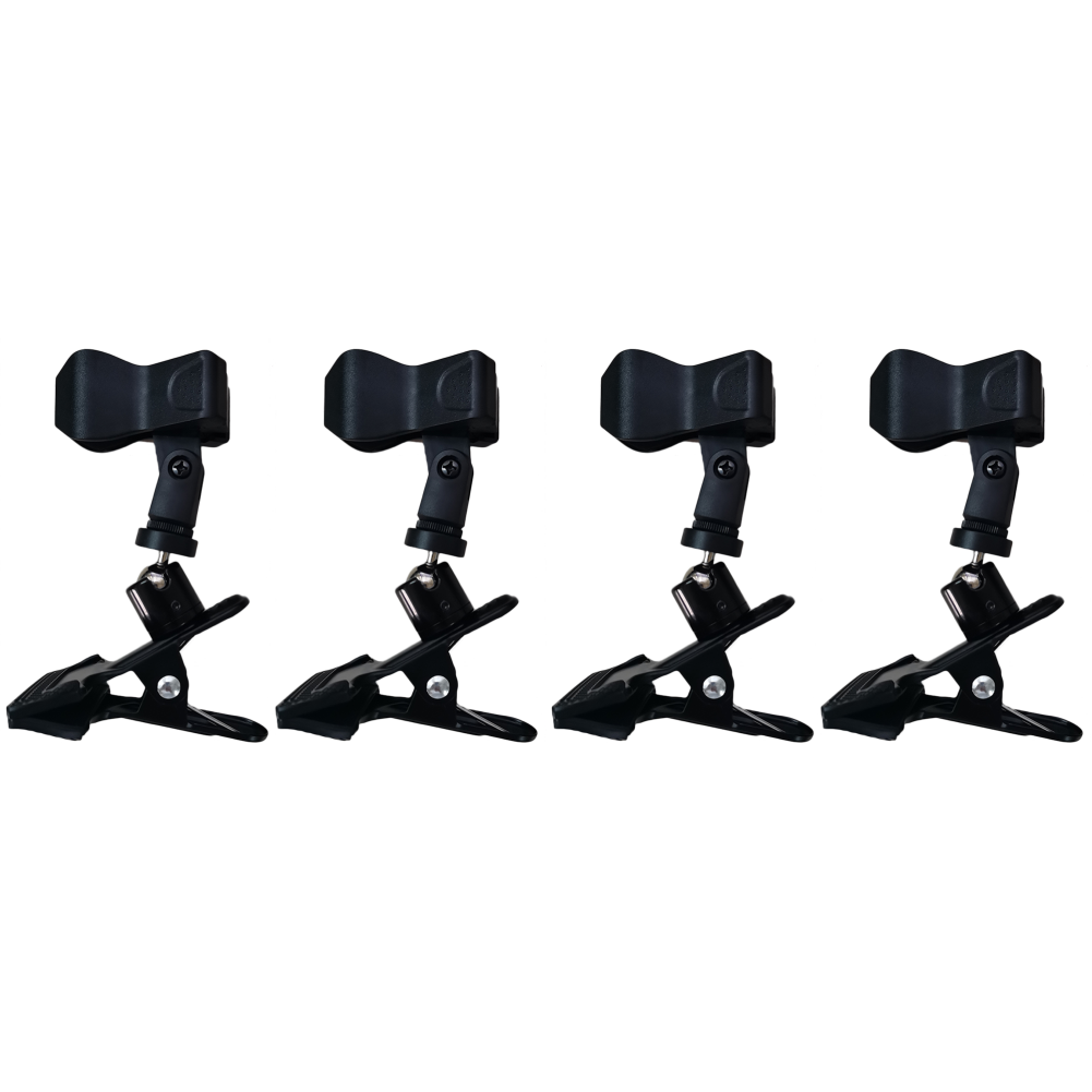 1 paar kruissteekclipklem antislip tafelrand borduurclip verstelbare tafelklem 360 rotatie metaal voor camerastatief: Black