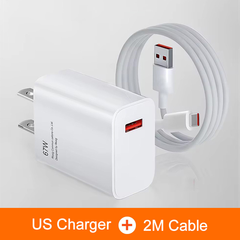 67W USB Fast Charger Quick Charge 3.0 QC3.0 for Xiaomi 14 13 12 11 Ultra Redmi Note 12T 13 Pro Turbo POCO F5 USB Phone Adapter: JP