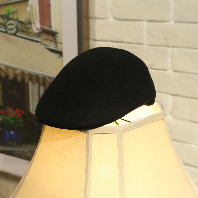 Lady Visores Hat Female Woolen Duck Cap Lady Autumn and Winter Gentleman Felt Hat Students Leisure Knight Cap B-7852